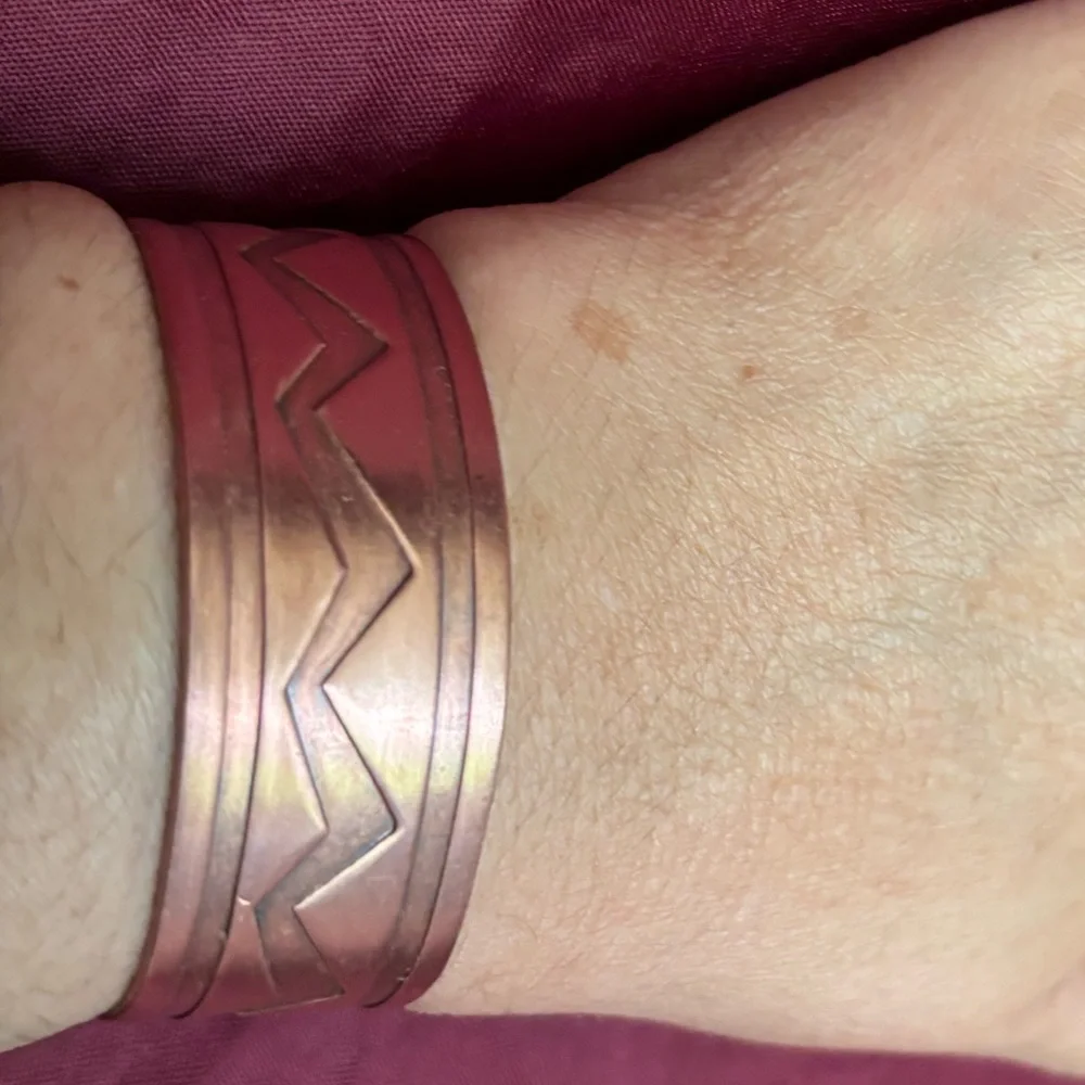 Unisex)Solíd Coppel Cuff bracelet